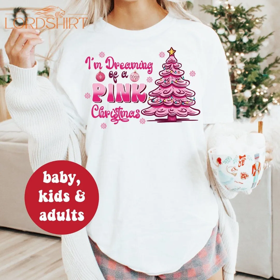 Pink Christmas Trees T-shirt Pink Christmas T-shirt Girly