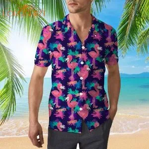 Pink Flamingo Hello Summer Hawaiian Shirt