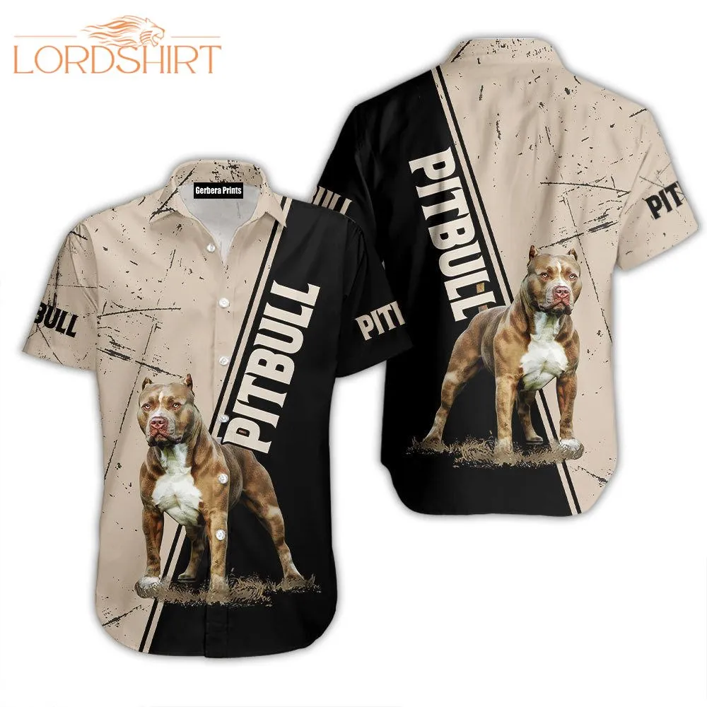 Pitbull Dog Aloha Hawaiian Shirts For Men & For Women