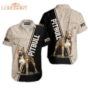 Pitbull Dog Aloha Hawaiian Shirts For Men & For Women