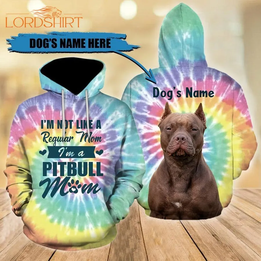 Pitbull Dog Mom Custom Name 3d All Over Print