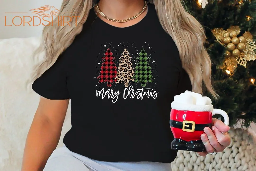 PLAID PRINT Christmas Tree Shirt Christmas T Shirt Cute