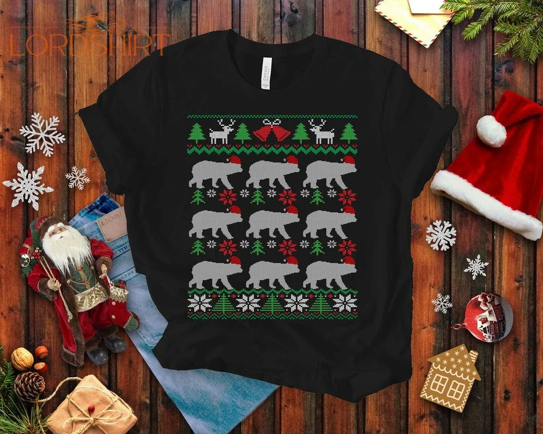 Polar Bears Ugly Christmas T-shirt For Men And Women Bear