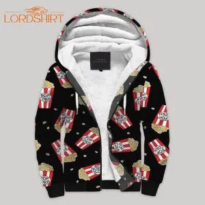 Popcorn Blanket Fleece Zip Hoodie All Over Print