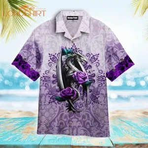 Purple Gothic Dragon Aloha Hawaiian Shirt