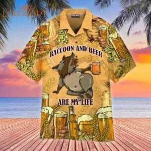 Raccoon And Beer Are My Life Aloha Hawaiian Shirt