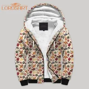 Racing Things Blanket Fleece Zip Hoodie All Over Print