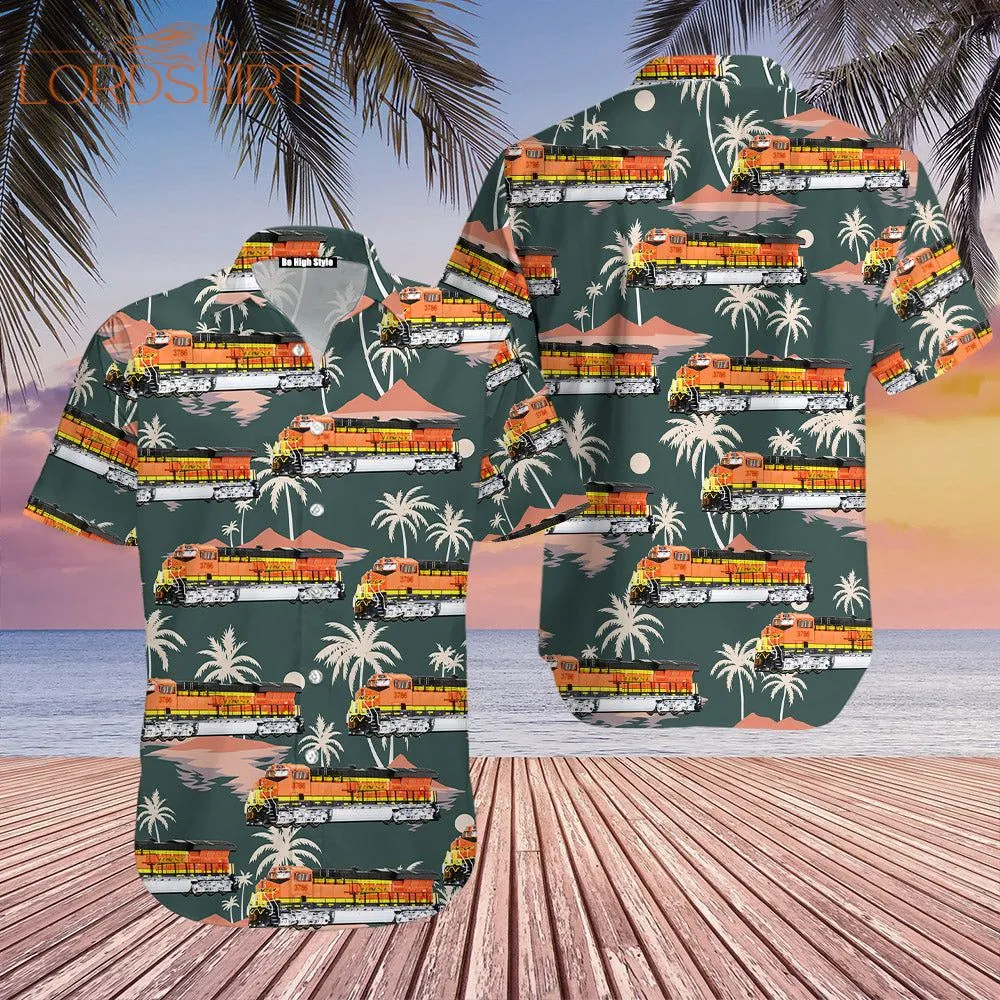 Railway Ge Tier 4 Locomotive Aloha Hawaiian Shirt