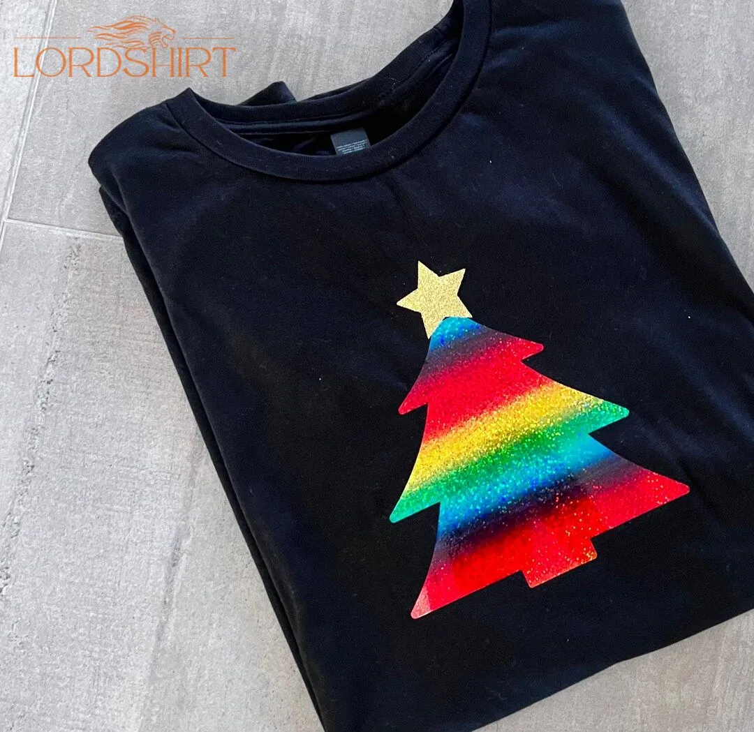 Rainbow Christmas Tree T-shirt Or Sweater Christmas Tshirt