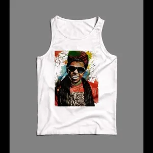 Rapper Lil Weezy Splash Art High Quality Print Tank Top