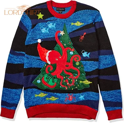 Red Octopus Christmas Ugly Christmas Sweater