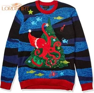 Red Octopus Christmas Ugly Christmas Sweater