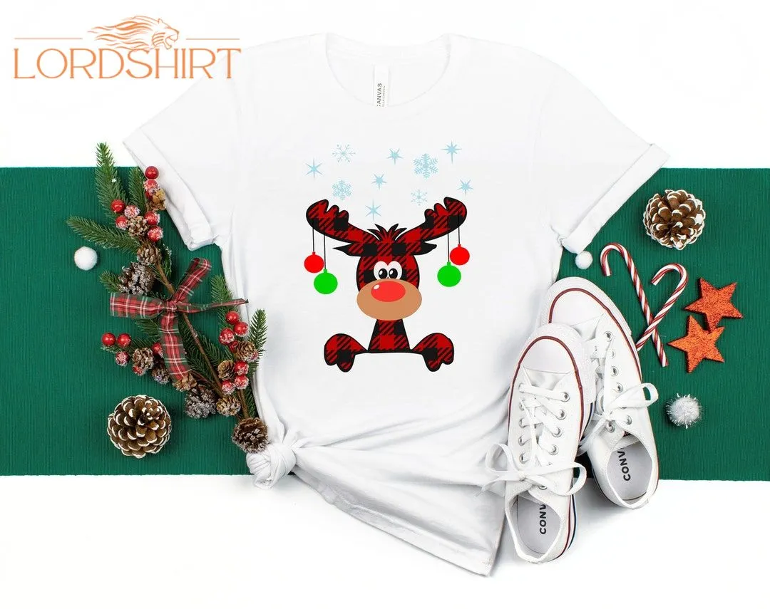 Rein Deer Christmas T-shirt Buffalo Plaid Rein Deer Shirts