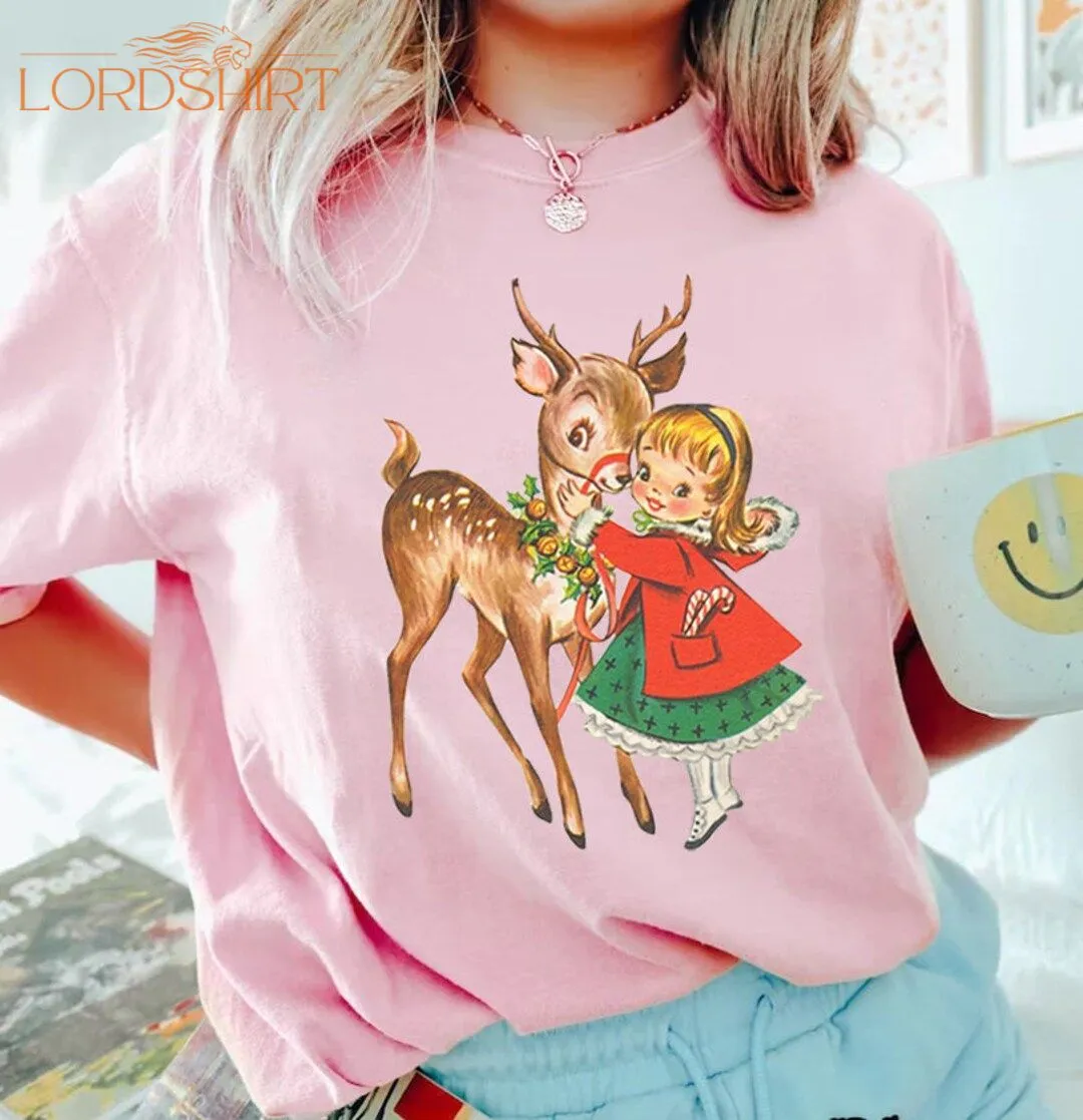 Reindeer Retro Christmas T-shirt Sweatshirt Retro Christmas