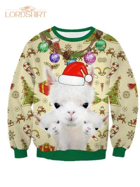 Reindeer Xmas Tree Ugly Christmas Sweater