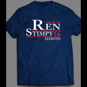 Ren &038; Stimpy 2016 Political Parody Shirt