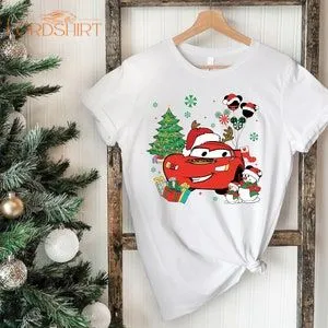 Retro Christmas Cars Shirt Lightning Mcqueen Christmas Shirt