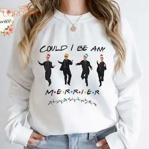 Retro Christmas Friends Shirt Could I Be Any Merrier Chandler