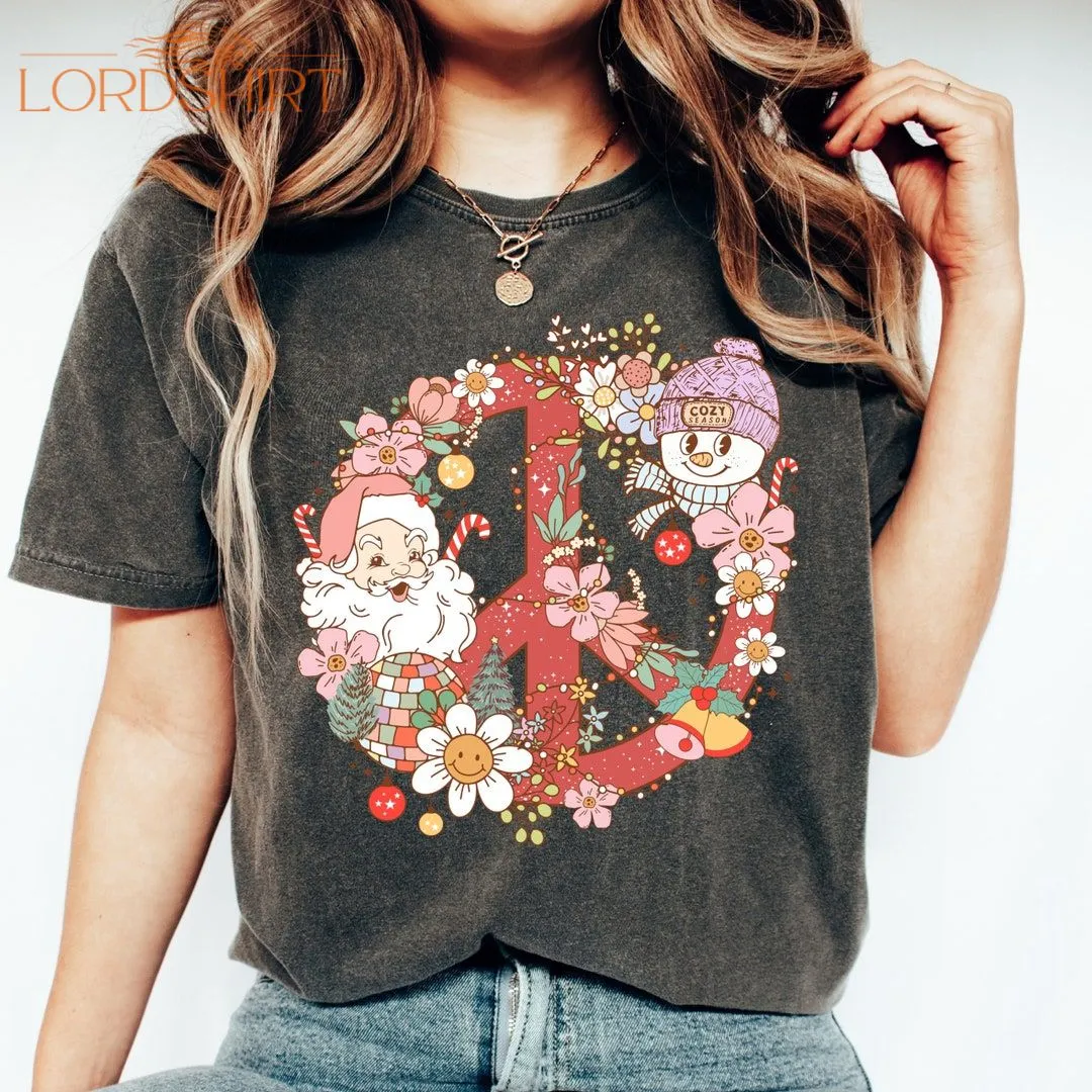 Retro Christmas T Shirts Groovy Christmas Tee High Quality