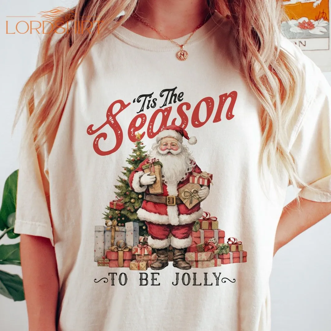 Retro Jolly Season Christmas T Shirt Womens Christmas