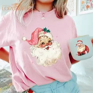 Retro Santa Christmas T-shirt Oversized Comfort Colors