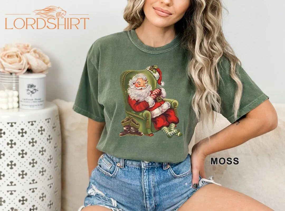 Retro Santa Claus Shirt Vintage Christmas T-shirt Funny