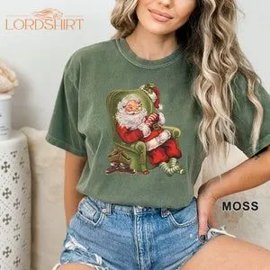 Retro Santa Claus Shirt Vintage Christmas T-shirt Funny