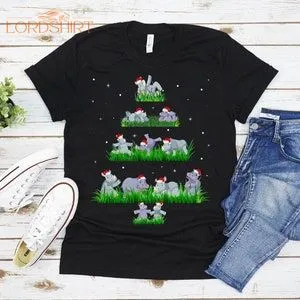 Rhino Christmas Rhinoceros Tree Shirt T Shirt For Men Women