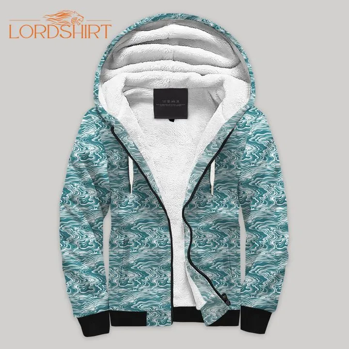 River Rush Blanket Fleece Zip Hoodie All Over Print