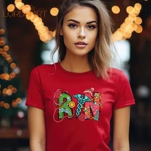 RN Nurse Christmas T-shirt Nurse Christmas Shirt ER Nurse