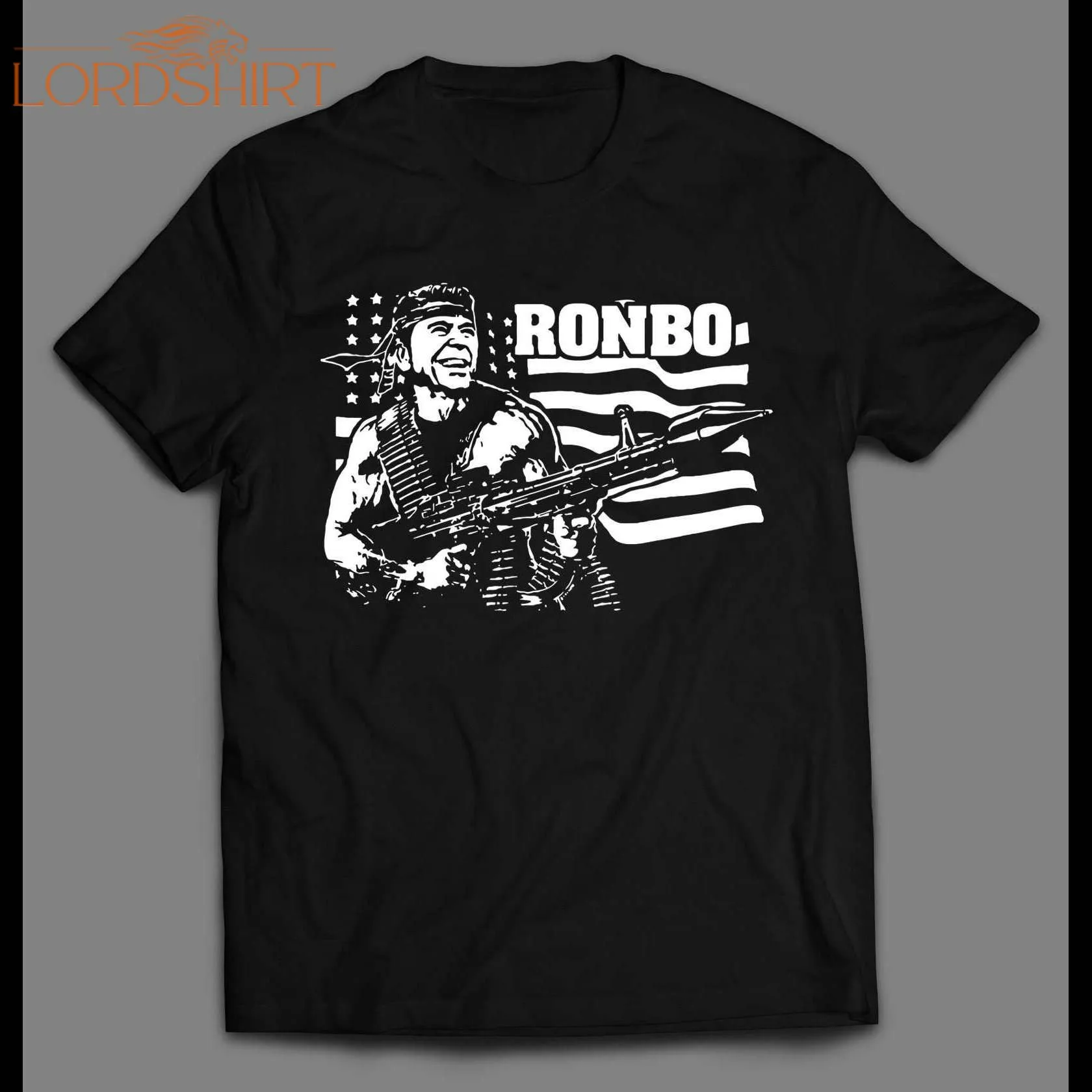 Ronald Reagan Ronbo Rambo Parody Shirt