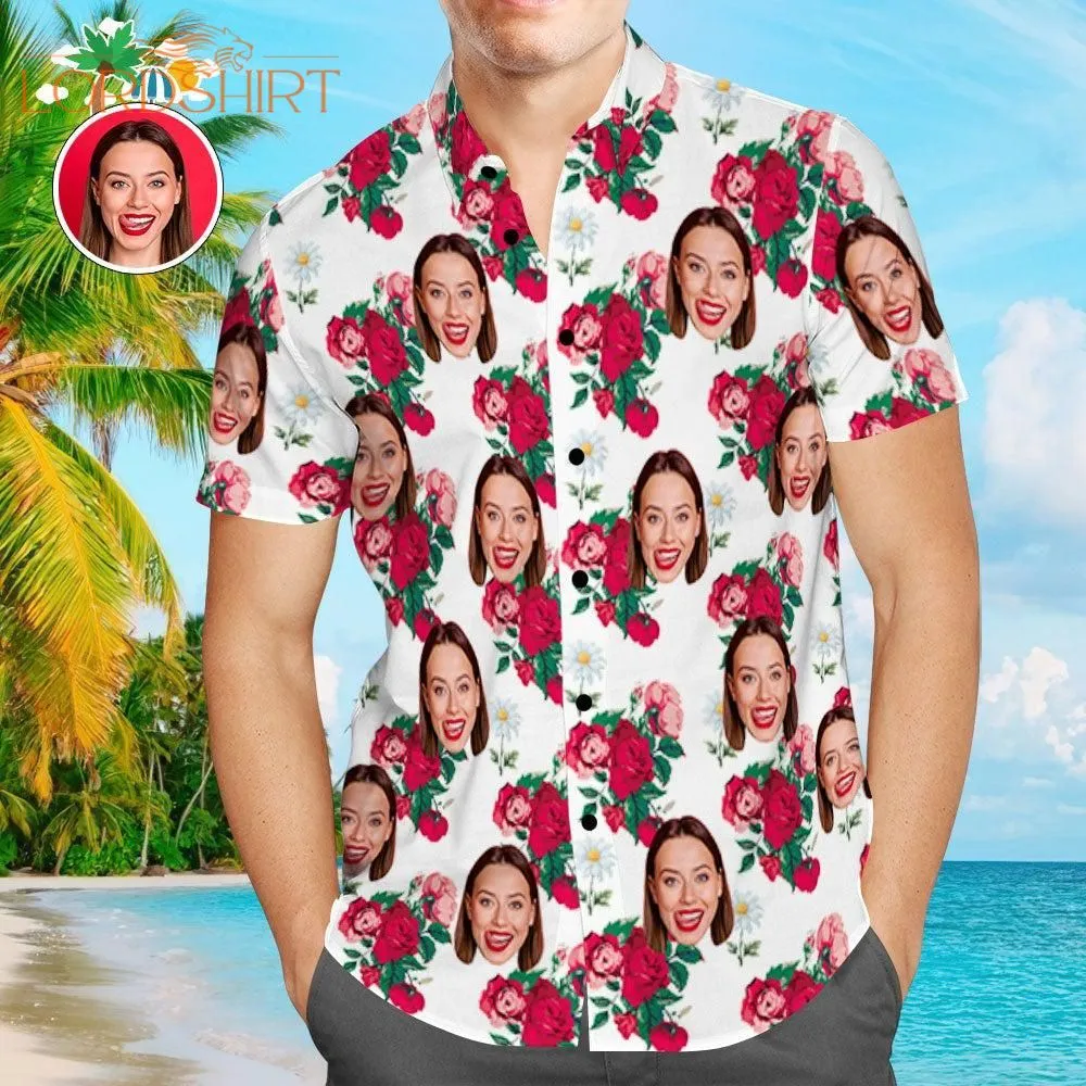 Roses Garden Custom Photo Hawaiian Shirt