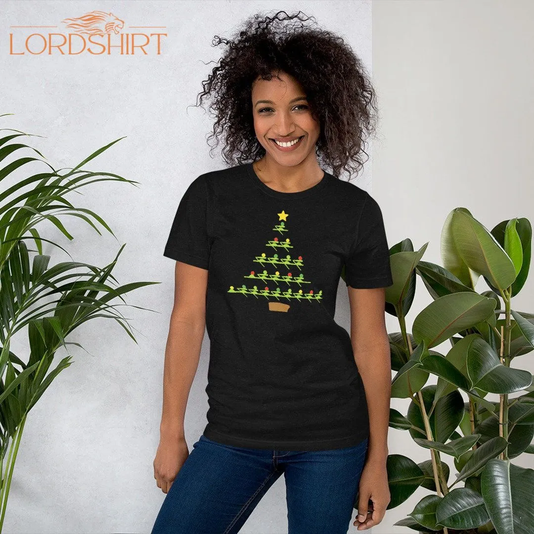 Rowing Christmas Tree Short-sleeve Unisex Shirt Boat And Oar