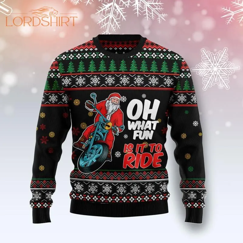 Santa And Motorugly Christmas Sweater