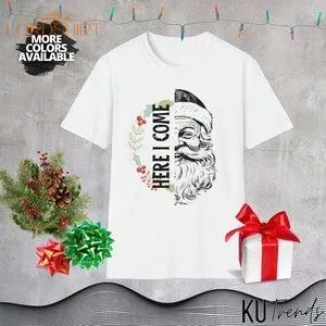 Santa Christmas T-shirt Santa Claus Tshirt Xmas Tee Shirt