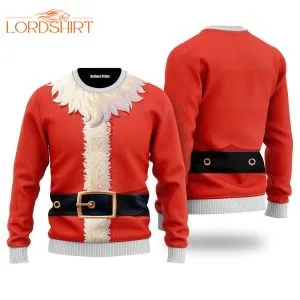 Santa Claus Costume Cosplay Pattern Ugly Christmas Sweater
