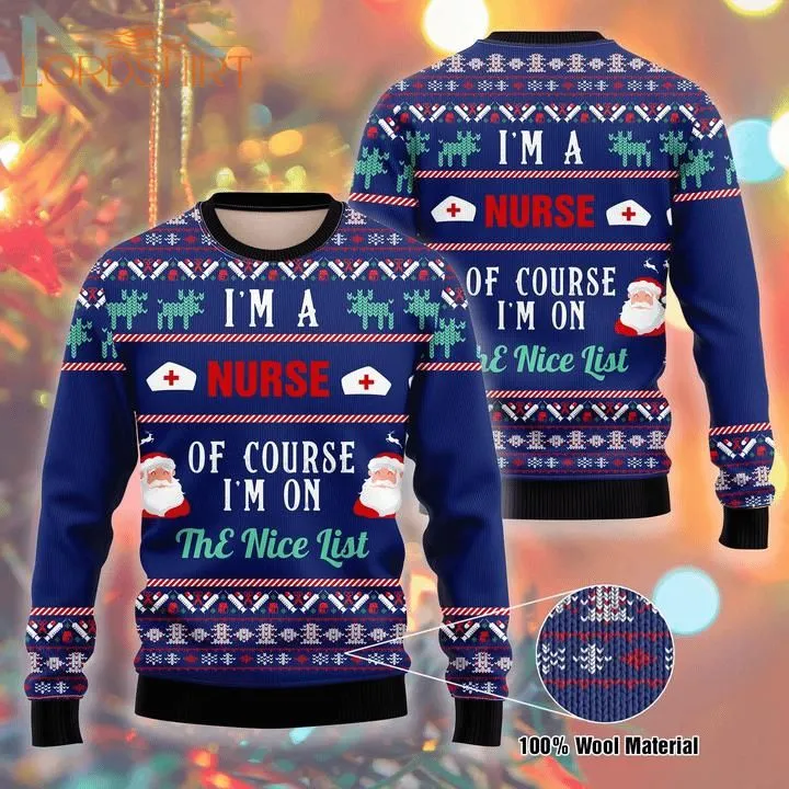 Santa Claus I Am A Nurse Ugly Christmas Sweater