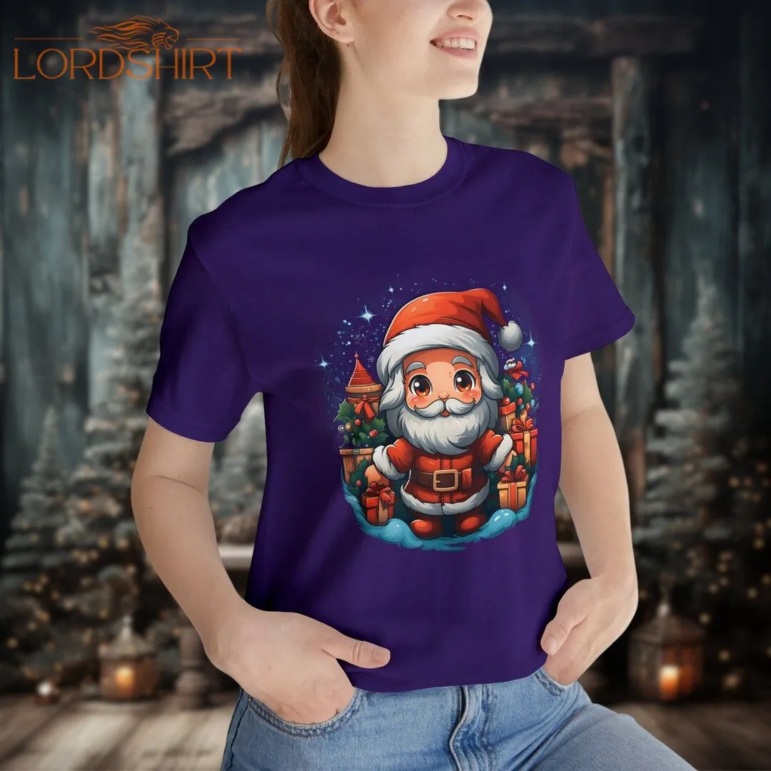 Santa Claus Shirt Christmas Short Sleeve Santa Funny Christmas