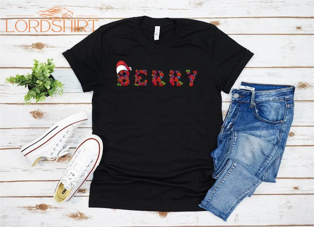 Santa Hat Berry Christmas T-shirt For Men Women Christmas