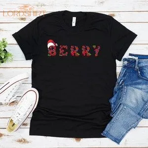 Santa Hat Berry Christmas T-shirt For Men Women Christmas