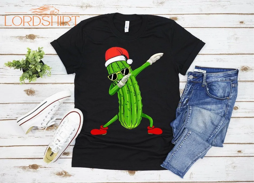 Santa Hat Pickle Dab Christmas T-shirt For Men Women Christmas