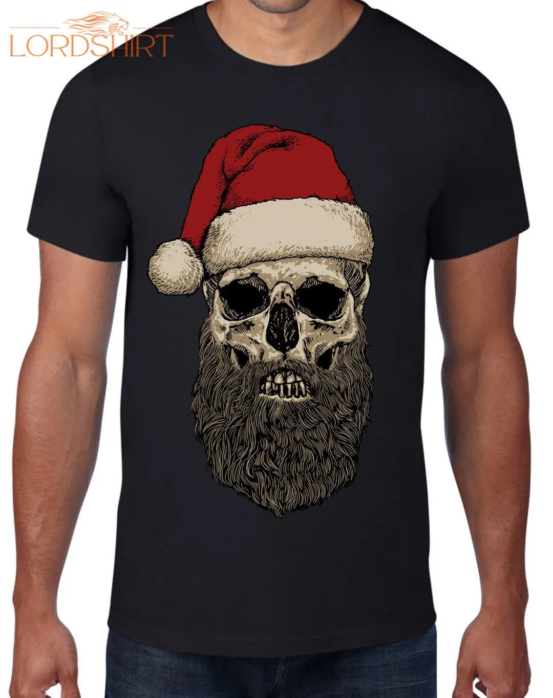 Santa Hipster Beard Men's Christmas T-shirt Santa Claus