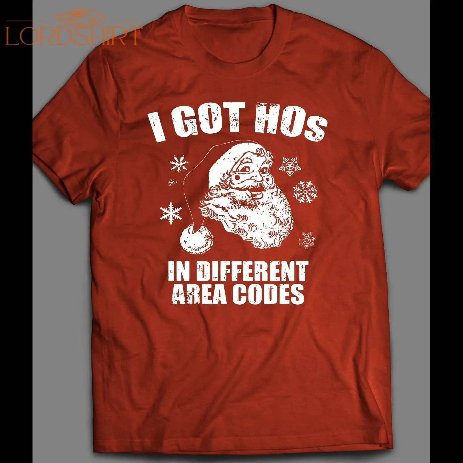 Santa I Got Hos In Different Area Codes Christmas Full Front Print Shirt