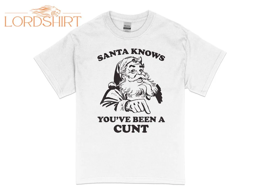 Santa Knows You've Been A Cut Retro Funny Christmas Xmas