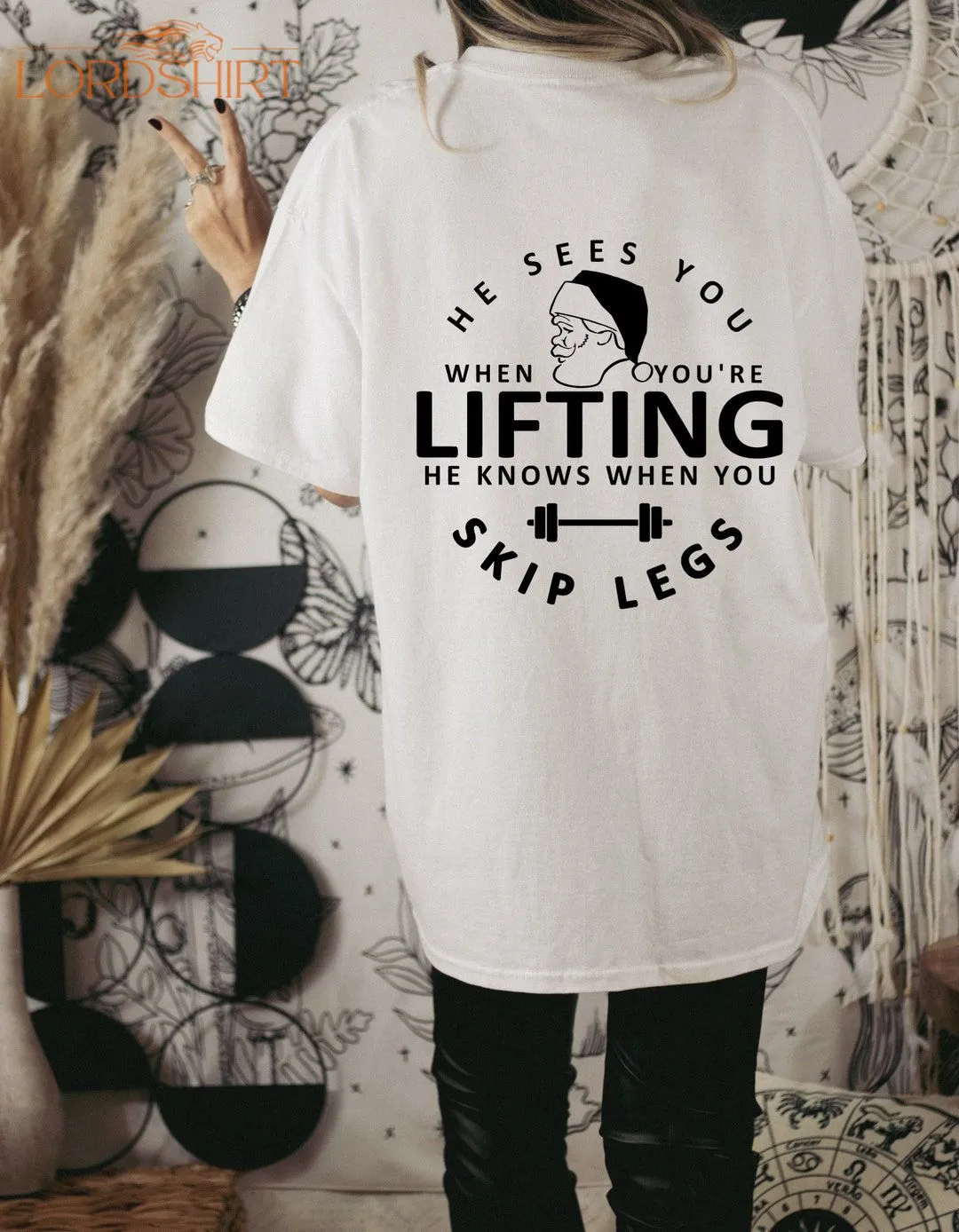 Santa Lifting Shirt. Santa Clause. Christmas T-shirt. Pump