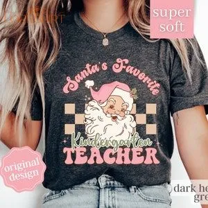 Santa's Favorite Teacher Shirt Christmas Teacher Shirt