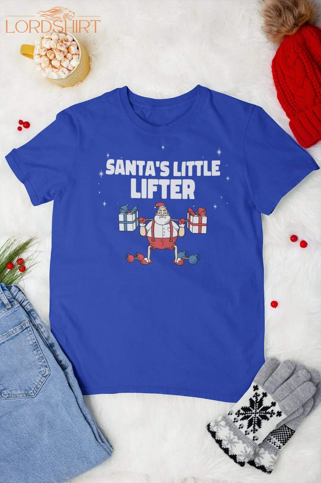 Santa's Little Lifter T-shirt Christmas T Shirt