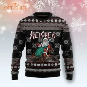 Santa Sleigher Ugly Christmas Sweater