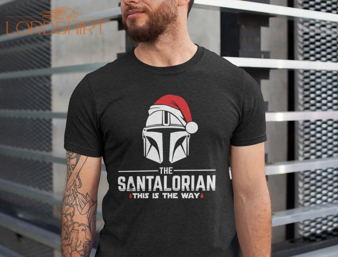 Santalorian Star Wars Christmas Shirt Mandalorian Christmas