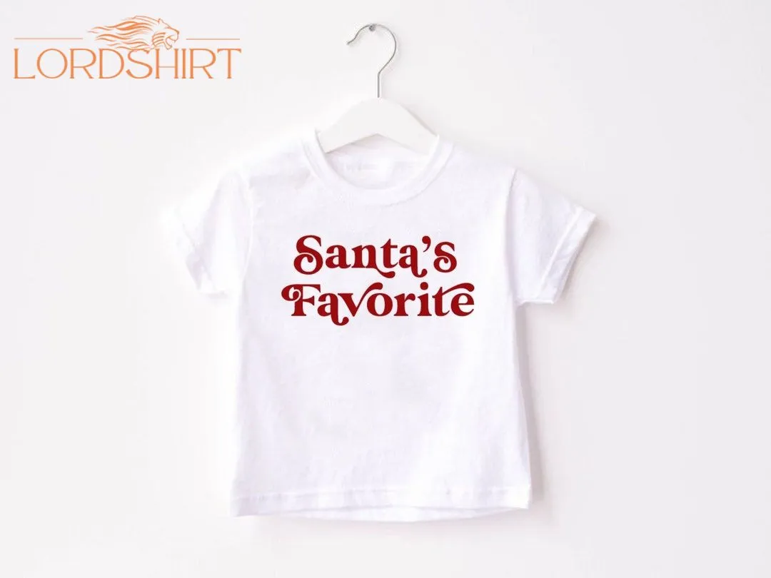 Santas Favorite Kids Christmas Shirt Toddler Girl Christmas